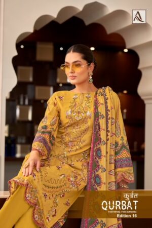 ALOK SUIT QURBAT EDITION16 EMBROIDERY SALWAR KAMEEZ WHOLESALER IN SURAT 15