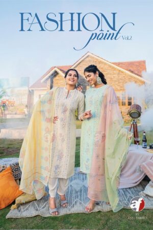 ANJU FABRICS FASHION POINT VOL 2 KURTI PANT WITH DUPATTA WHOLESALER IN SURAT 1.jpg
