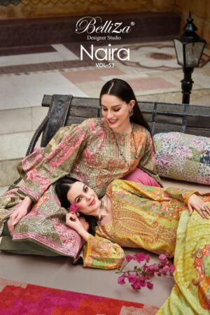 BELLIZA NAIRA VOL 53 COTTON EMBROIDERY SALWAR KAMEEZ DISTRIBUTOR IN SURAT 1