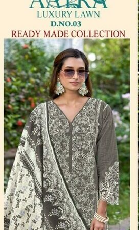 COSMOS AAYRA LUXURY LAWN D NO 3 READYMADE COLLECTION SUITS SUPPLIER IN SURAT 2 Copy e1716282814439.jpg