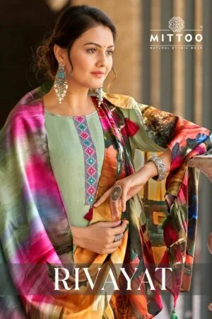 MITTOO RIVAYAT VISCOSE EMBROIDERY READYMADE KURTI WHOLESALER IN SURAT 1.jpg