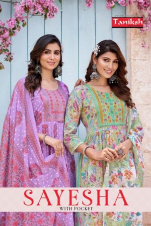 TANIKSH SAYESHA WITH POCKET READYMADE KURTIS CATALOGUE SUPPLIER IN SURAT 1.jpg