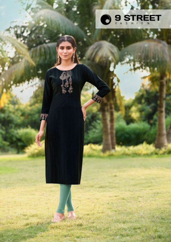 thumbs 9 STREET AARADHYA RAYON EMBROIDERY KURTIS CATALOGUE WHOLESALER IN SURAT 3