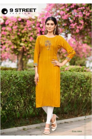 thumbs 9 STREET AARADHYA RAYON EMBROIDERY KURTIS CATALOGUE WHOLESALER IN SURAT 4