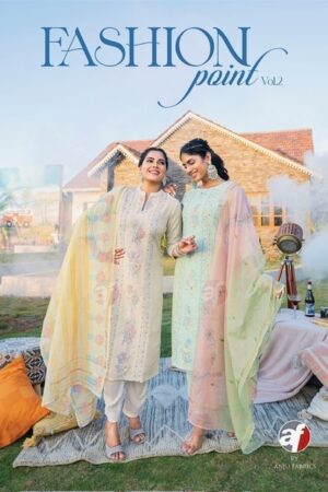 thumbs ANJU FABRICS FASHION POINT VOL 2 KURTI PANT WITH DUPATTA WHOLESALER IN SURAT 1.jpg