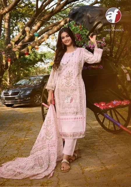 thumbs ANJU FABRICS FLAIRS VOL 3 COTTON KURTI PANT WITH DUPATTA WHOLESALER IN SURAT 1.jpg