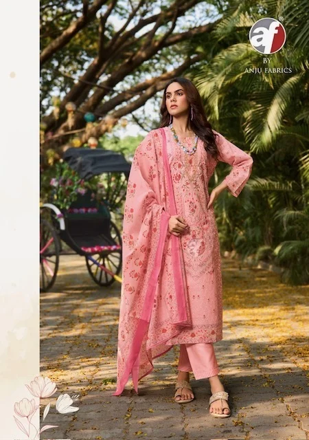 thumbs ANJU FABRICS FLAIRS VOL 3 COTTON KURTI PANT WITH DUPATTA WHOLESALER IN SURAT 14.jpg