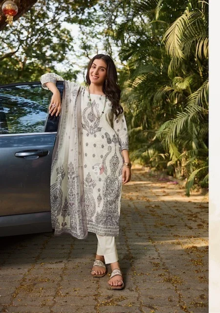 thumbs ANJU FABRICS FLAIRS VOL 3 COTTON KURTI PANT WITH DUPATTA WHOLESALER IN SURAT 19.jpg