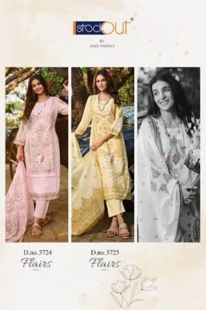 thumbs ANJU FABRICS FLAIRS VOL 3 COTTON KURTI PANT WITH DUPATTA WHOLESALER IN SURAT 5.jpg