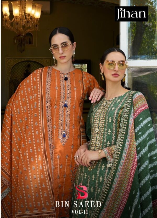 thumbs JIHAN BIN SAEED VOL 11 COTTON EMBROIDERY SALWAR KAMEEZ WHOLESALER IN SURAT 1.jpg