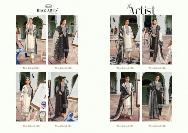 thumbs RIAZ ARTS THE ARTIST KARACHI LAWN EMBROIDERY SALWAR SUIT WHOLESALER IN SURAT 12.jpg