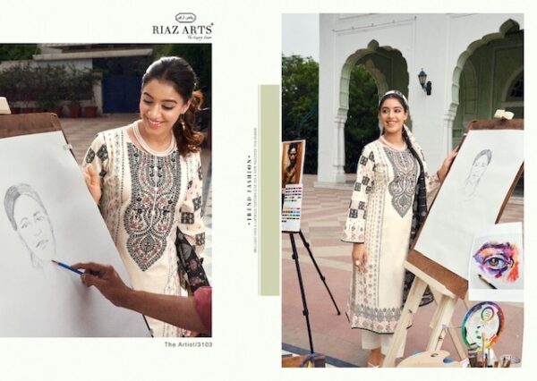 thumbs RIAZ ARTS THE ARTIST KARACHI LAWN EMBROIDERY SALWAR SUIT WHOLESALER IN SURAT 6.jpg