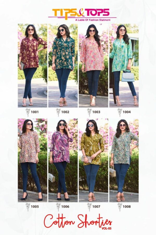 thumbs TIPS TOPS COTTON SHORTIES VOL 5 COTTON SHORT KURTIS WHOLESALER IN SURAT 10.jpg