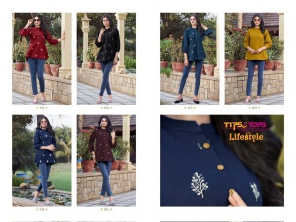thumbs TIPS TOPS LIFESTYLE COTTON SHORT KURTIS WHOLESALER IN SURAT 8.jpg