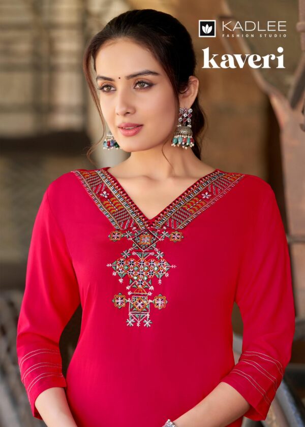 KADLEE KAVERI RAYON EMBROIDERY KURTI CATALOGUE WHOLESALER IN SURAT 1.jpg