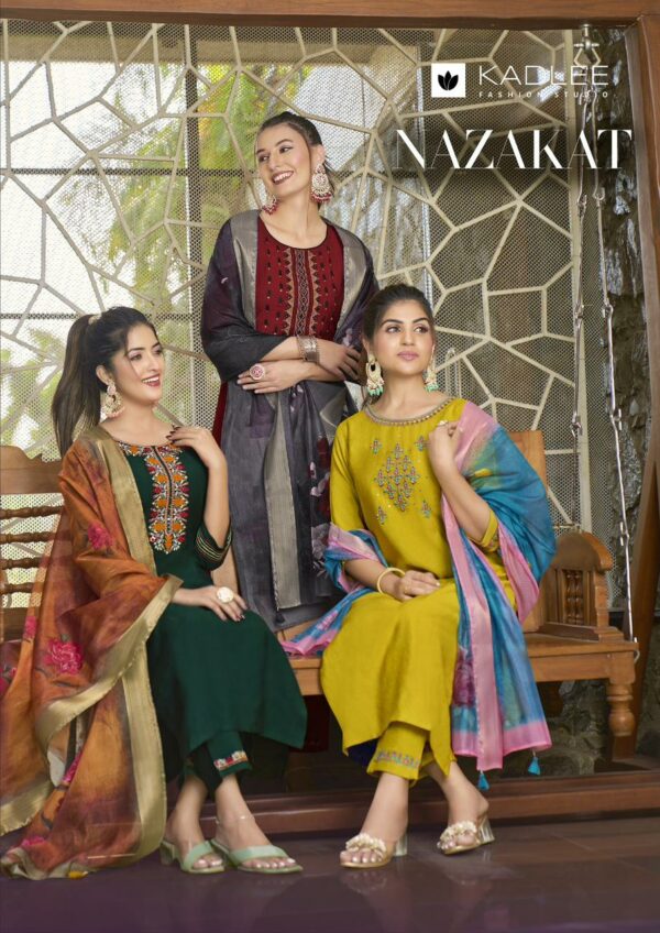 KADLEE NAZAKAT VISCOSE EMBROIDERY READYMADE KURTI WHOLESALER IN SURAT 1.jpg
