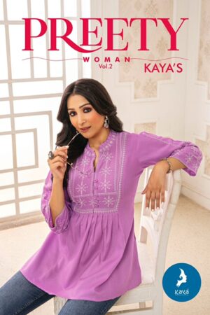 KAYA KURTI PRETTY WOMEN VOL 2 RAYON SHORT KURTI DISTRIBUTOR IN SURAT 1.jpg