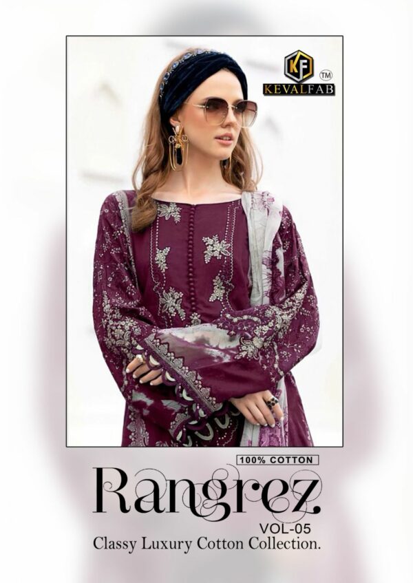 KEVAL FAB RANGREZ VOL 5 LUXURY LAWN COLLECTION SALWAR SUIT SUPPLIER IN SURAT 1.jpg