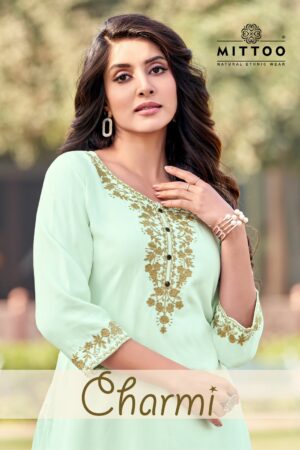 MITTOO CHARMI RAYON SHORT KURTI CATALOGUE WHOLESALER IN SURAT 1.jpg