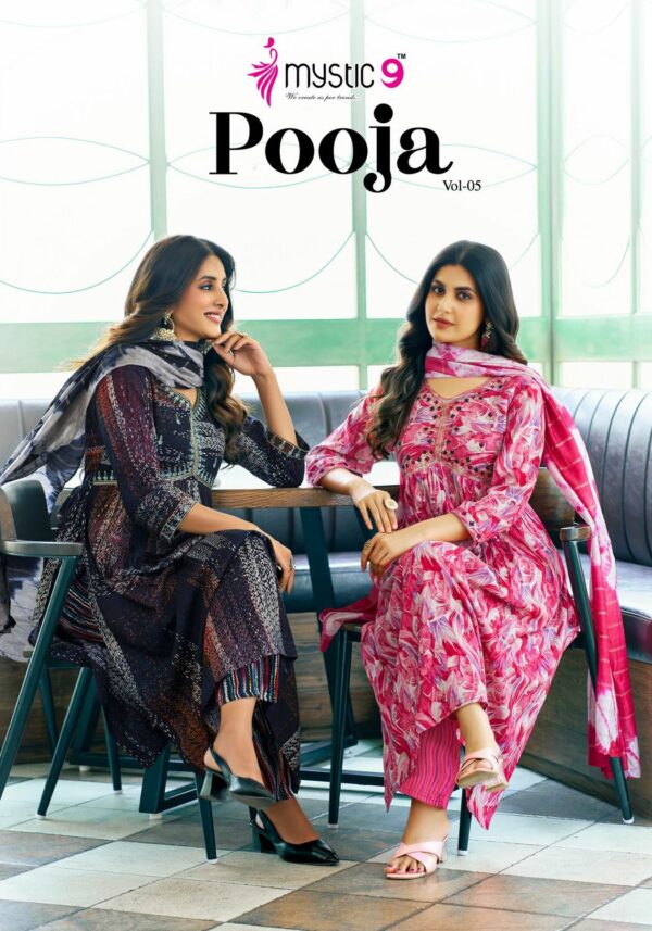 MYSTIC 9 POOJA VOL 5 ALIYA CUT READYMADE KURTI CATALOGUE WHOLESALER IN SURAT 1.jpg