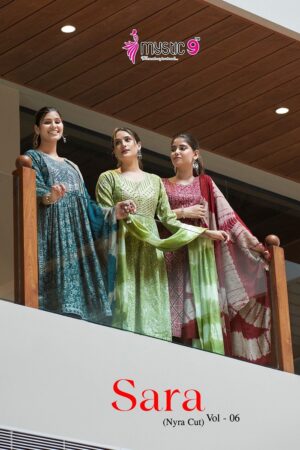 MYSTIC 9 SARA VOL 6 NYRA CUT KURTI PANT WITH DUPATTA 1.jpg