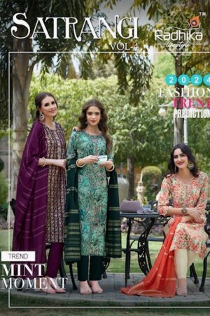 RADHIKA LIFE STYLE SATRANGI VOL 4 CHANDERI PRINT KURTIS SUPPLIER IN SURAT 9.jpg