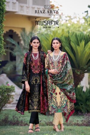 RIAZ ARTS MUSAFIR VOL 6 KARACHI LAWN SALWAR SUIT WHOLESALER IN SURAT 2.jpg
