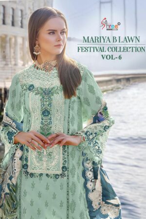 SHREE FABS MARIYA B LAWN VOL 6 FESTIVAL COLLECTION SALWAR SUIT WHOLESALER IN SURAT 1.jpg