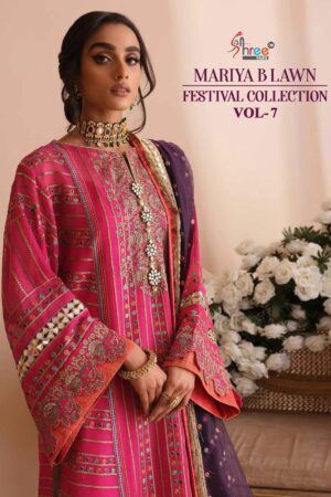 SHREE FABS MARIYA B LAWN VOL 7 FESTIVAL COLLECTION SALWAR SUIT SUPPLIER IN SURAT 1.jpg