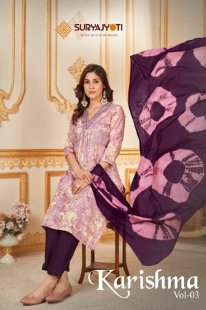 SURYAJYOTI KARISHMA VOL 3 COTTON PRINTED KURTI PANT WITH DUPATTA SUPPLIER IN SURAT 1.jpg
