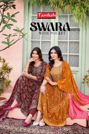 TANIKSH SWARA VOL 12 RAYON NYRA CUT READYMADE KURTI WHOLESALER IN SURAT 4.jpg