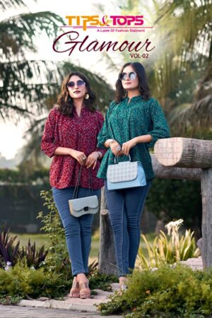 TIPS TOPS GLAMOUR VOL 2 GEORGETTE SHORT KURTI WHOLESALER IN SURAT 4.jpg