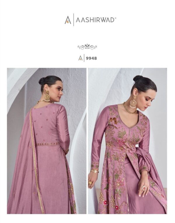 thumbs AASHIRWAD CREATION SABINA DESIGNER GEORGETTE SUITS WHOLESALER IN SURAT 3.jpg