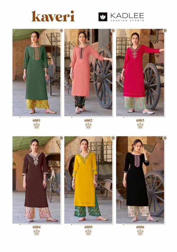 thumbs KADLEE KAVERI RAYON EMBROIDERY KURTI CATALOGUE WHOLESALER IN SURAT 11.jpg