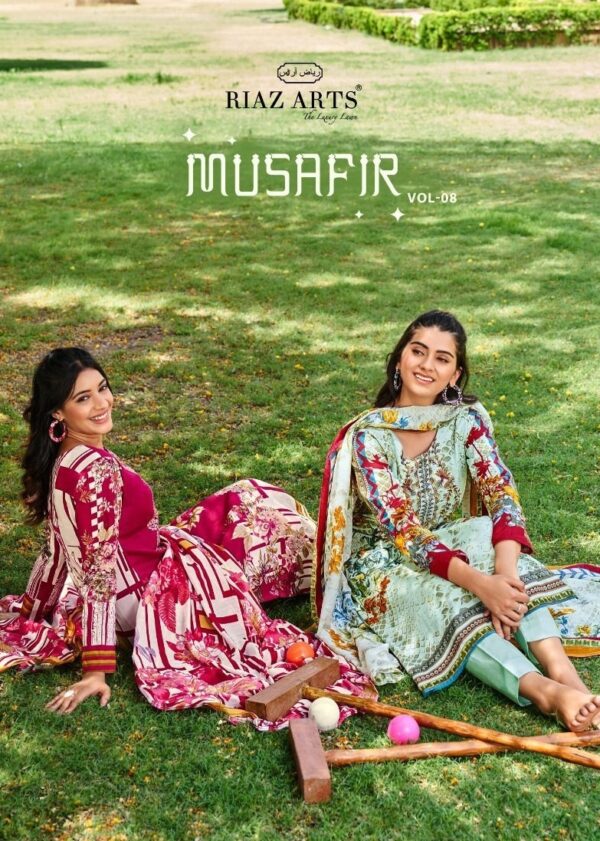 thumbs RIAZ ARTS MUSAFIR VOL 8 KARACHI LAWN SALWAR KAMEEZ WHOLESALER IN SURAT 1.jpg