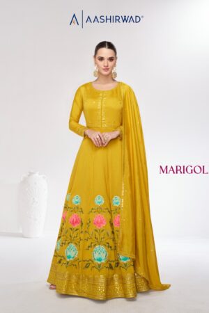 AASHIRWAD MARIGOLD PREMIUM SILK DESIGNER SUITS SUPPLIER IN SURAT 1.jpg