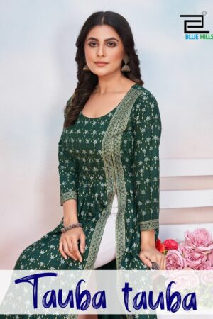 BLUE HILLS TAUBA TAUBA RAYON KURTI CATALOGUE DISTRIBUTOR IN SURAT 1.jpg