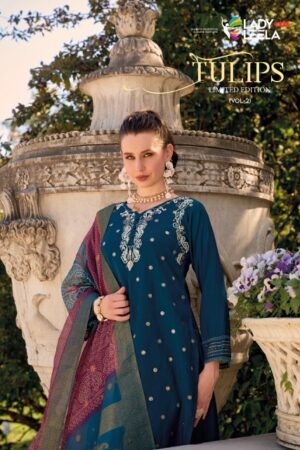 LADY LEELA TULIPS VOL 2 VISCOSE SILK READYMADE KURTIS SUPPLIER IN SURAT 1.jpg