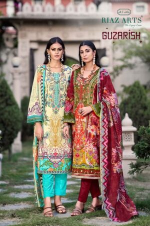 RIAZ ARTS GUZARISH PURE LAWN SUITS 12.jpg