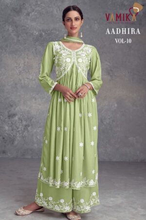 VAMIKA AADHIRA VOL 10 RAYON LAKHNAVI NARYA STYLE KURTI SUPPLIER IN SURAT 6.jpg