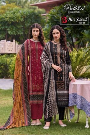 BELLIZA BIN SAEED VOL 5 COTTON EMBROIDERY SALWAR SUIT WHOLESALER IN SURAT 1.jpg