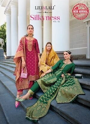 LILY LALI SILKYNESS VOL 2 JACQUARD READYMADE KURTI SUPPLIER IN SURAT 1.jpg