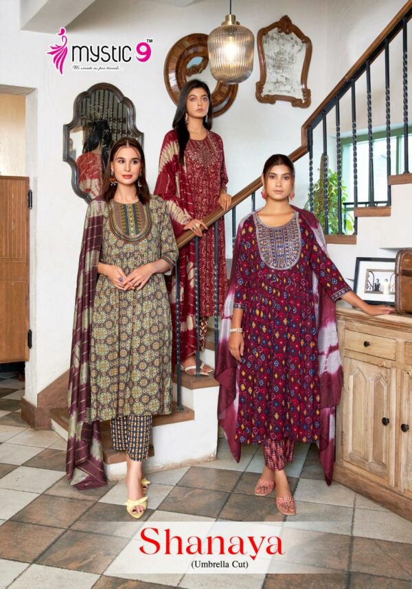 MYSTIC 9 SHANAYA VOL 4 RAYON EMBROIDERY KURTI SUPPLIER ON SURAT 2.jpg