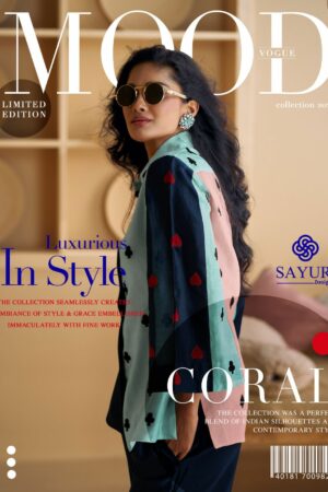 SAYURI DESIGNER CORAL PURE SILK CO ORD SET WHOLESALER IN SURAT 1.jpg
