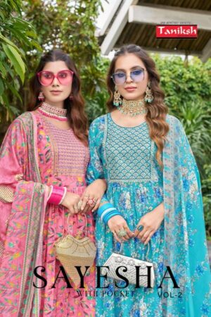 TANIKSH SAYESHA VOL 2 COTTON EMBROIDERY NYRA CUT KURTI SUPPLIER IN SURAT 1.jpg
