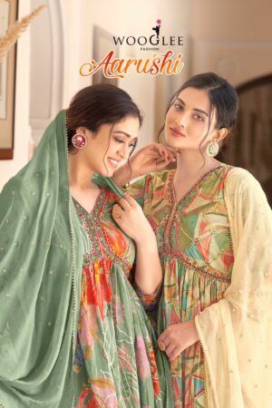 WOOGLEE AARUSHI CHINON READYMADE KURTI WHOLESALER IN SURAT 1.jpg
