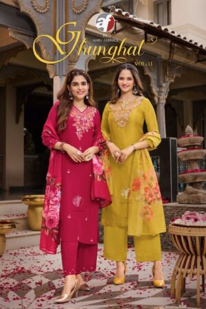 ANJU FABRICS GHUNGHAT VOL 11 DESIGNER SILK KURTI WHOLESALER IN SURAT 20.jpg