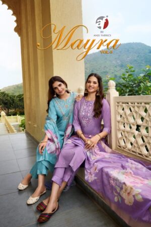 ANJU FABRICS MAYRA VOL 5 KURTI PANT WITH DUPATTA WHOLESALER IN SURAT 8.jpg