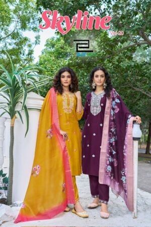 BLUE HILLS SKYLINE VOL 20 CHINON SILK READYMADE KURTI WHOLESALER IN SURAT 4.jpg