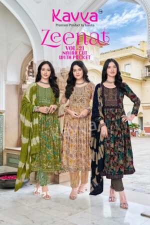 KAVYA ZEENAT VOL 21 PRINTED NYRA CUT READYMADE KURTI SUPPLIER IN SURAT 9.jpg